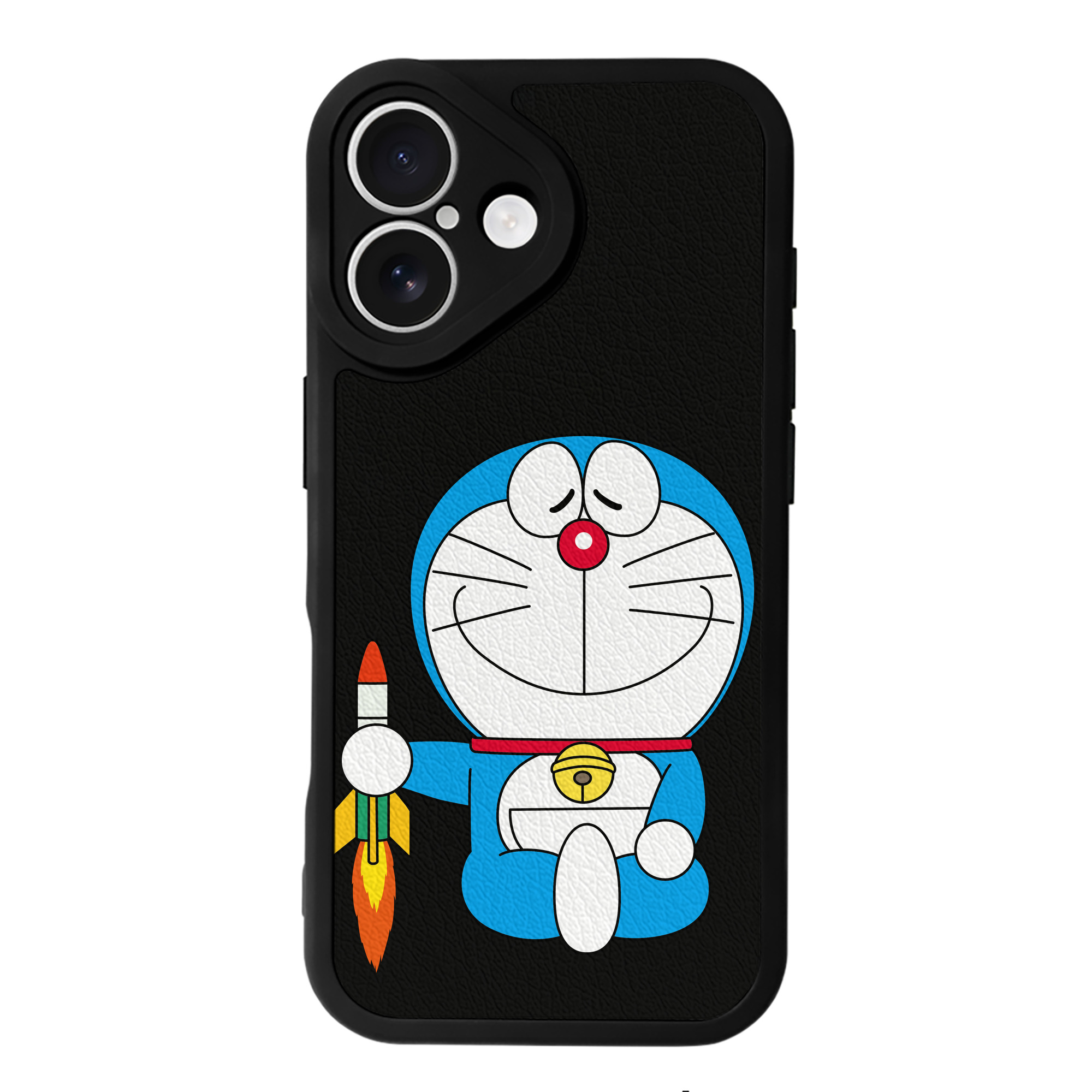 （画像用） ドラえもん Doraemon 【iPhone 16シリーズ対応】シリコンスマホケース（レザー調） 材質：シリコン